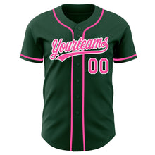 Загрузить изображение в средство просмотра галереи, Custom Green Pink-White Authentic Baseball Jersey