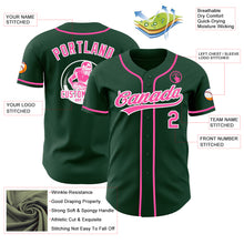 Загрузить изображение в средство просмотра галереи, Custom Green Pink-White Authentic Baseball Jersey