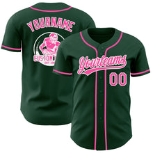 Загрузить изображение в средство просмотра галереи, Custom Green Pink-White Authentic Baseball Jersey