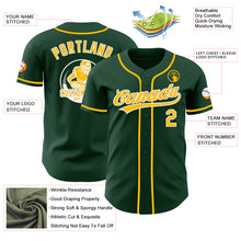 Laden Sie das Bild in den Galerie-Viewer, Custom Green Gold-White Authentic Baseball Jersey