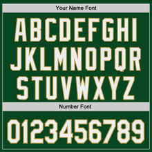 Load image into Gallery viewer, Custom Green White-Old Gold Authentic Baseball Jersey