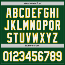 Load image into Gallery viewer, Custom Green White-Yellow Authentic Baseball Jersey
