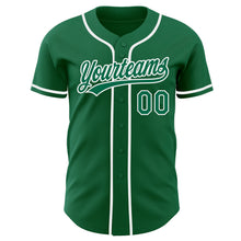 Laden Sie das Bild in den Galerie-Viewer, Custom Kelly Green-White Authentic Baseball Jersey