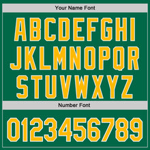 Laden Sie das Bild in den Galerie-Viewer, Custom Kelly Green Gold-White Authentic Baseball Jersey