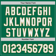 Load image into Gallery viewer, Custom Kelly Green White-Old Gold Authentic Baseball Jersey