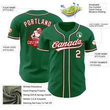 Laden Sie das Bild in den Galerie-Viewer, Custom Kelly Green White-Red Authentic Baseball Jersey