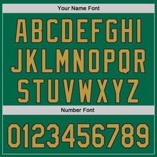 Load image into Gallery viewer, Custom Kelly Green Old Gold-Black Authentic Baseball Jersey