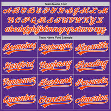 Load image into Gallery viewer, Custom Purple Orange-White Authentic Baseball Jersey