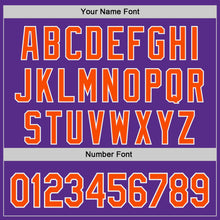 Load image into Gallery viewer, Custom Purple Orange-White Authentic Baseball Jersey