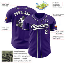 Laden Sie das Bild in den Galerie-Viewer, Custom Purple White-Black Authentic Baseball Jersey
