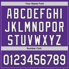 Laden Sie das Bild in den Galerie-Viewer, Custom Purple White-Black Authentic Baseball Jersey