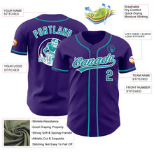 Load image into Gallery viewer, Custom Purple Teal-White Authentic Baseball Jersey