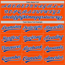 Load image into Gallery viewer, Custom Orange Royal-White Authentic Baseball Jersey