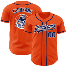 Laden Sie das Bild in den Galerie-Viewer, Custom Orange Navy-White Authentic Baseball Jersey