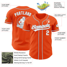 Load image into Gallery viewer, Custom Orange White-Gray Authentic Baseball Jersey