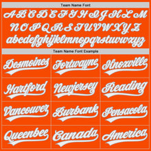 Load image into Gallery viewer, Custom Orange White-Gray Authentic Baseball Jersey