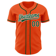 Загрузить изображение в средство просмотра галереи, Custom Orange Green-White Authentic Baseball Jersey