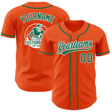Laden Sie das Bild in den Galerie-Viewer, Custom Orange Kelly Green-White Authentic Baseball Jersey