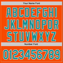 Laden Sie das Bild in den Galerie-Viewer, Custom Orange Teal-White Authentic Baseball Jersey