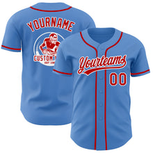 Laden Sie das Bild in den Galerie-Viewer, Custom Powder Blue Red-White Authentic Baseball Jersey