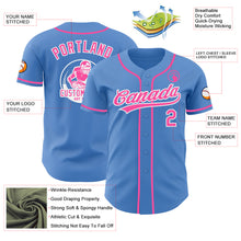 Laden Sie das Bild in den Galerie-Viewer, Custom Powder Blue Pink-White Authentic Baseball Jersey
