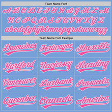 Laden Sie das Bild in den Galerie-Viewer, Custom Powder Blue Pink-White Authentic Baseball Jersey