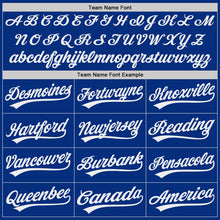 Load image into Gallery viewer, Custom Royal-White Authentic Baseball Jersey