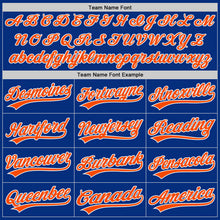 Load image into Gallery viewer, Custom Royal Orange-White Authentic Baseball Jersey