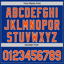 Load image into Gallery viewer, Custom Royal Orange-White Authentic Baseball Jersey