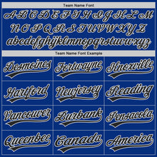 Load image into Gallery viewer, Custom Royal Black-White Authentic Baseball Jersey