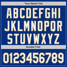 Load image into Gallery viewer, Custom Royal White-Old Gold Authentic Baseball Jersey