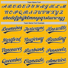 Load image into Gallery viewer, Custom Gold Black-White Authentic Baseball Jersey
