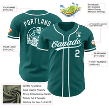 Load image into Gallery viewer, Custom Teal-White Authentic Baseball Jersey