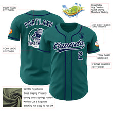 Load image into Gallery viewer, Custom Teal Navy-White Authentic Baseball Jersey