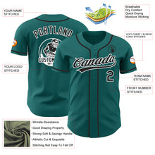 Load image into Gallery viewer, Custom Teal Black-White Authentic Baseball Jersey