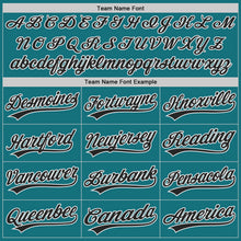 Load image into Gallery viewer, Custom Teal Black-White Authentic Baseball Jersey