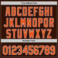 Load image into Gallery viewer, Custom Brown Orange-White Authentic Baseball Jersey
