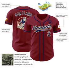 Laden Sie das Bild in den Galerie-Viewer, Custom Crimson Navy-Cream Authentic Baseball Jersey