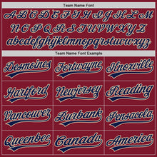 Laden Sie das Bild in den Galerie-Viewer, Custom Crimson Navy-Cream Authentic Baseball Jersey