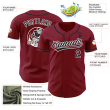 Load image into Gallery viewer, Custom Crimson Black-White Authentic Baseball Jersey