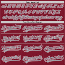 Load image into Gallery viewer, Custom Crimson Gray-White Authentic Baseball Jersey