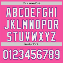 Load image into Gallery viewer, Custom Pink White-Purple Authentic Baseball Jersey