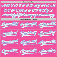 Load image into Gallery viewer, Custom Pink White-Light Blue Authentic Baseball Jersey