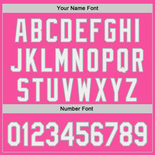Load image into Gallery viewer, Custom Pink White-Gray Authentic Baseball Jersey