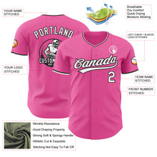Load image into Gallery viewer, Custom Pink White-Black Authentic Baseball Jersey