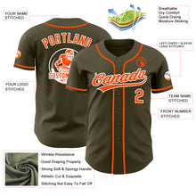 Load image into Gallery viewer, Custom Olive Orange-White Authentic Baseball Jersey