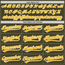 Load image into Gallery viewer, Custom Olive Gold-White Authentic Baseball Jersey