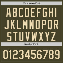 Load image into Gallery viewer, Custom Olive-Cream Authentic Baseball Jersey