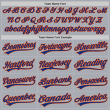 Load image into Gallery viewer, Custom Gray Royal-Orange Authentic Baseball Jersey