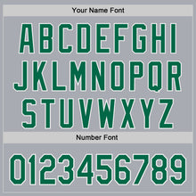 Laden Sie das Bild in den Galerie-Viewer, Custom Gray Kelly Green-White Authentic Baseball Jersey
